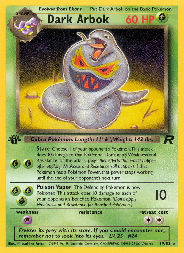 (#19/82) Dark Arbok - 1st Edition [Team Rocket]