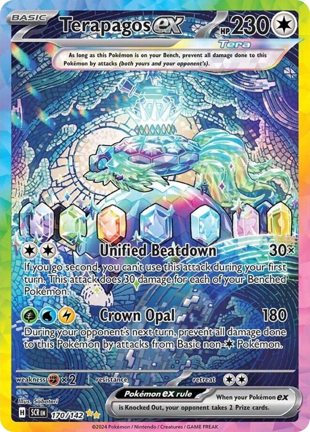 (#170/142) Terapagos ex - Holo [Stellar Crown]