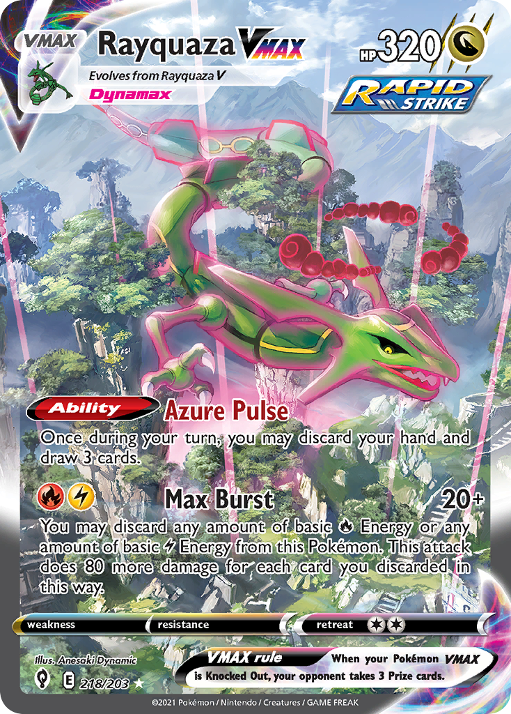 (#218/203) Rayquaza VMAX - Holo [Evolving Skies]