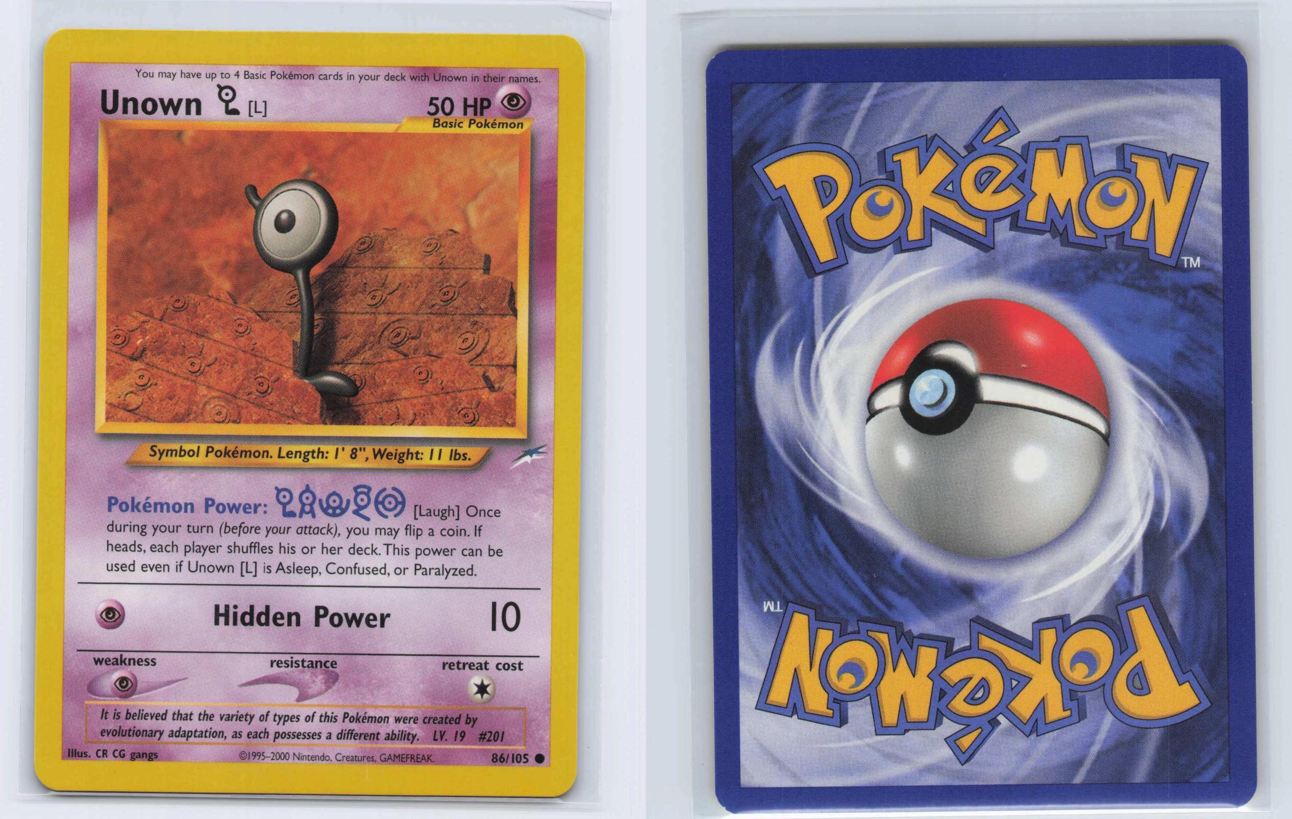 (#86/105) Unown [L] - Unlimited [Neo Destiny]