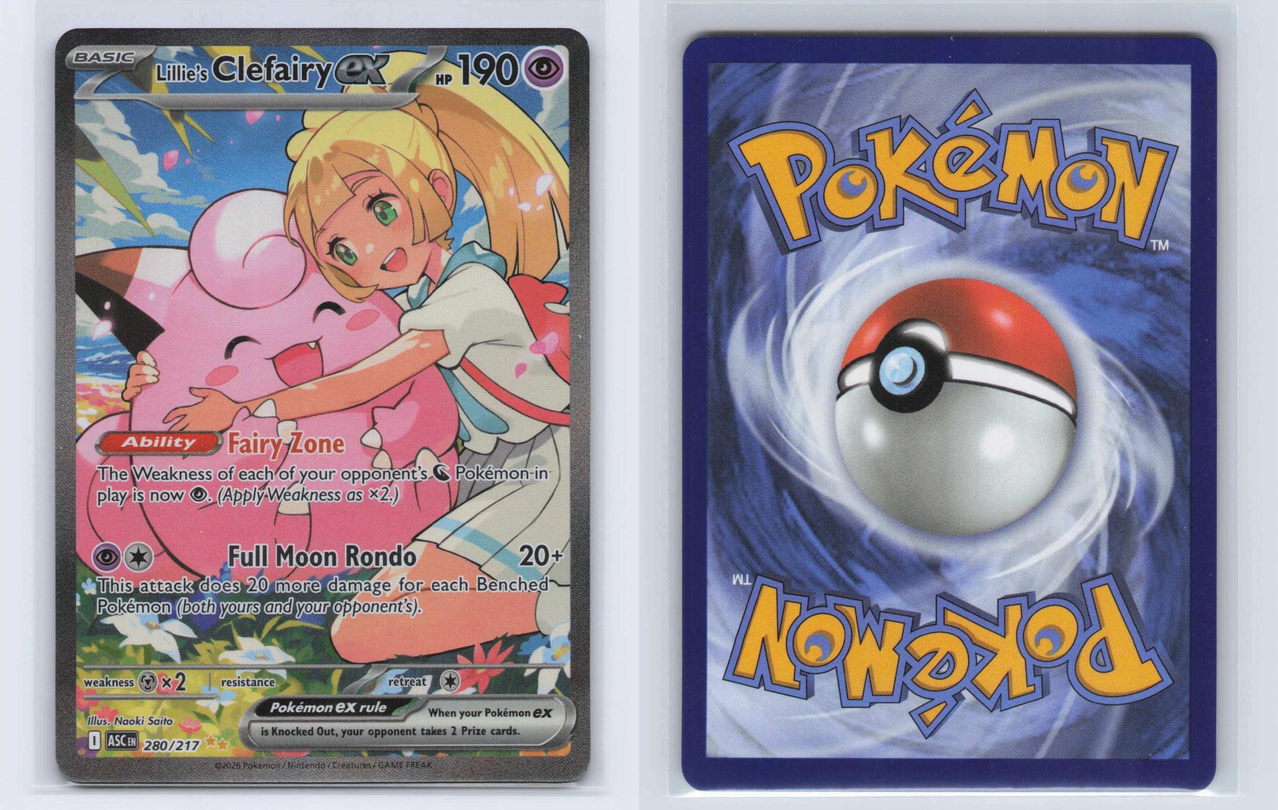 (#280/217) Lillie's Clefairy ex - Holo [Ascended Heroes]