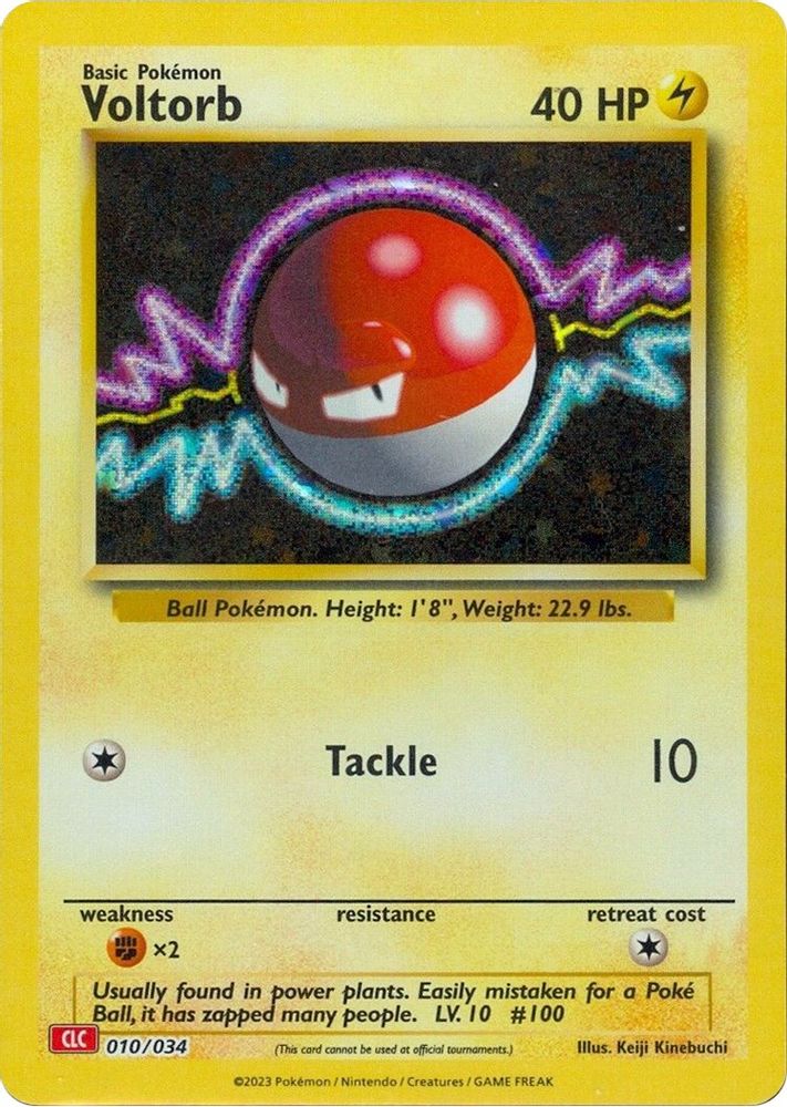 (#010/034) Voltorb - Holo [Trading Card Game Classic]
