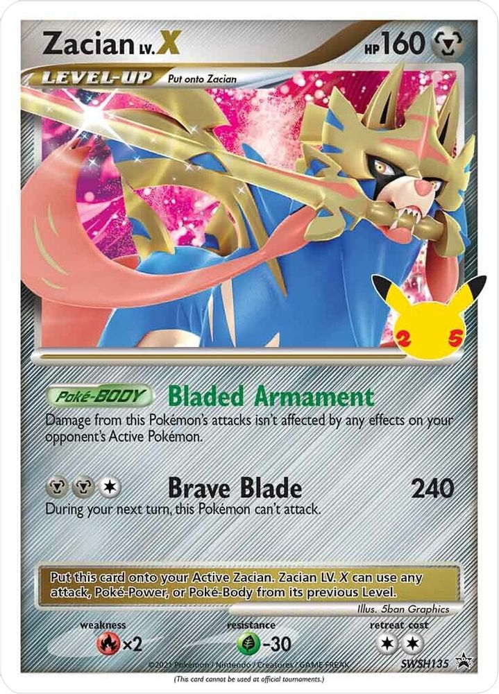 (#SWSH135) Zacian LV. X - Holo [Sword & Shield Promo]