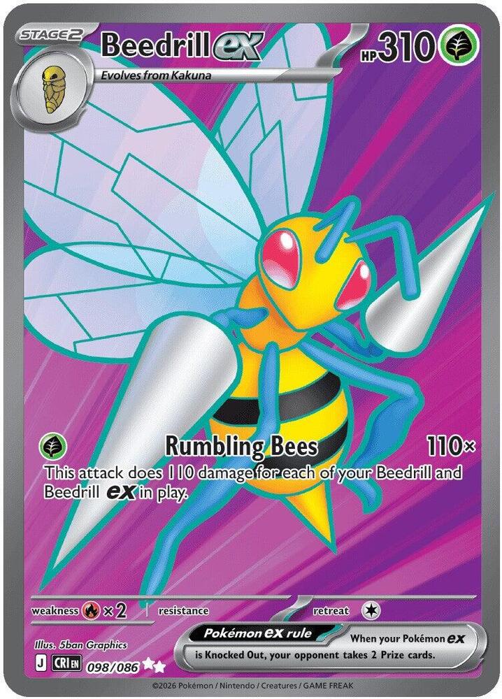 (#098/086) Beedrill ex [ME04: Chaos Rising]
