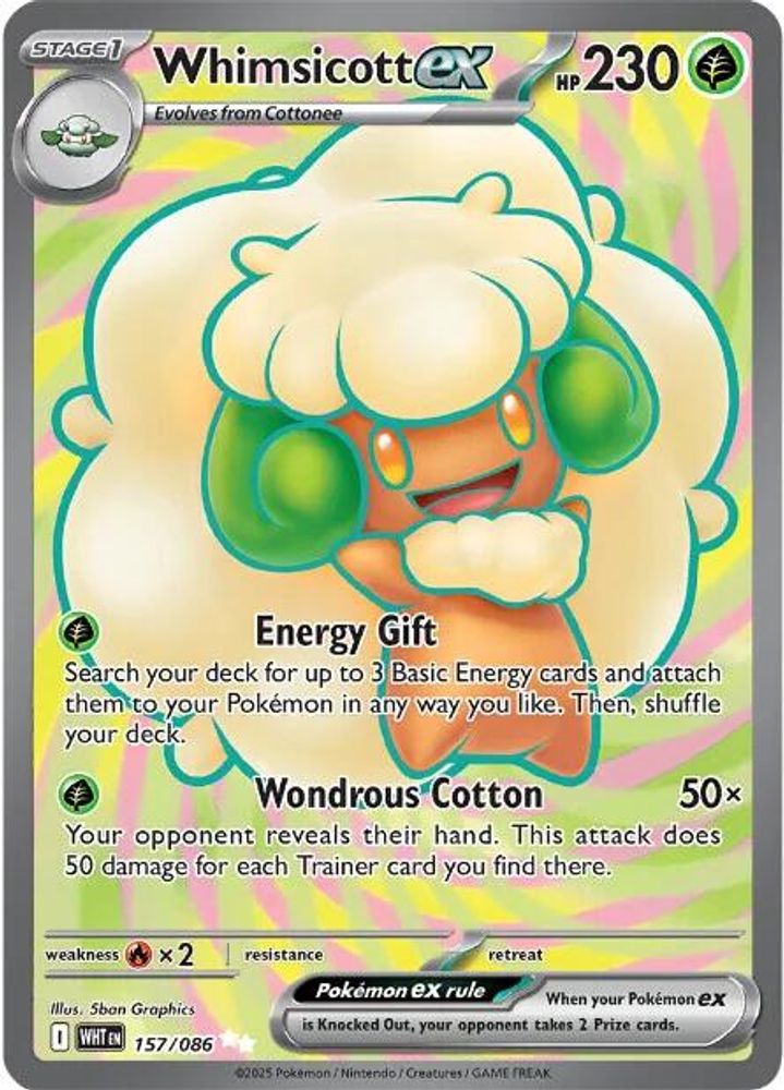 (#157/086) Whimsicott ex - Holo [White Flare]