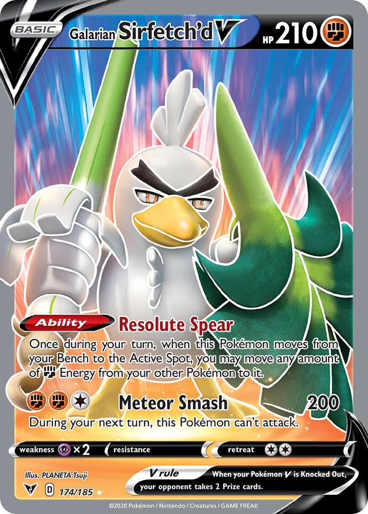 (#174/185) Galarian Sirfetch'd V - Holo [Vivid Voltage]