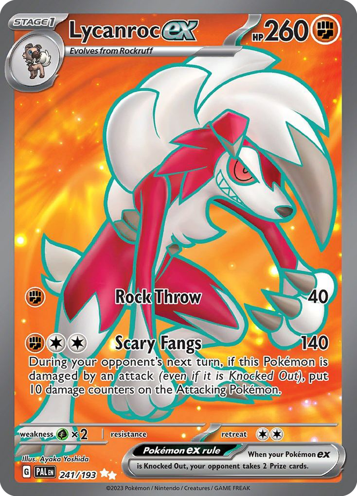 (#241/193) Lycanroc ex - Holo [Paldea Evolved]