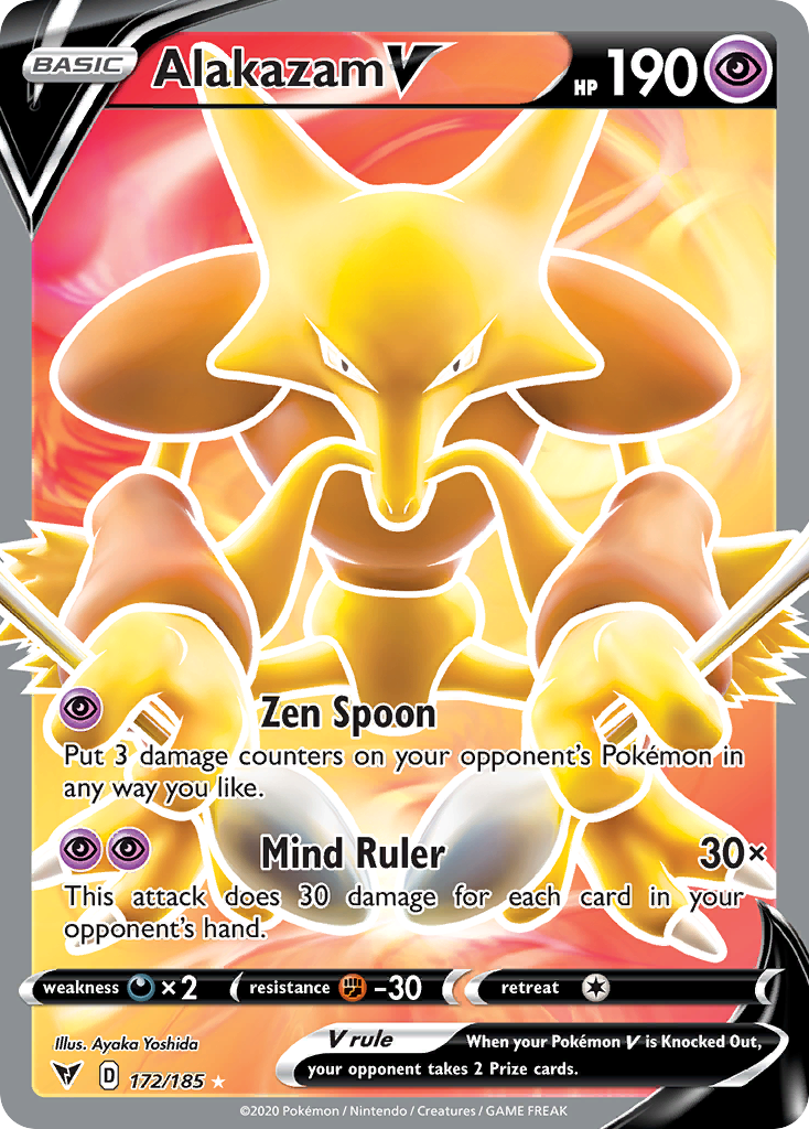(#172/185) Alakazam V - Holo [Vivid Voltage]