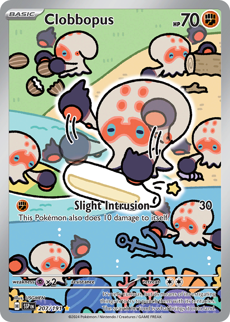 (#207/191) Clobbopus - Holo [Surging Sparks]