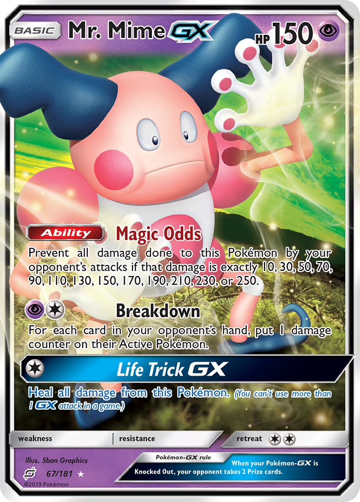 (#67/181) Mr. Mime GX - Holo [Team Up]