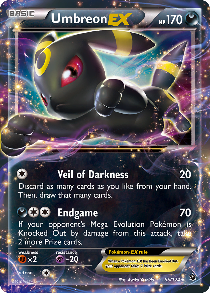 (#55/124) Umbreon EX - Holo [Fates Collide]
