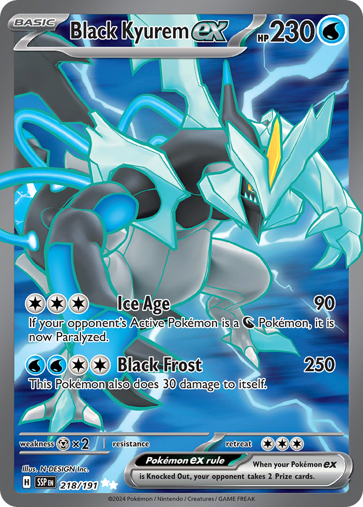 (#218/191) Black Kyurem ex - Holo [Surging Sparks]