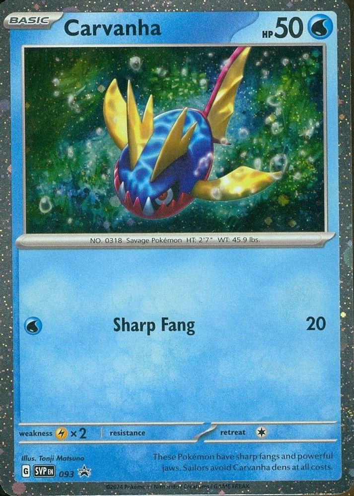 (#093) Carvanha - Holo [Scarlet & Violet Promo]