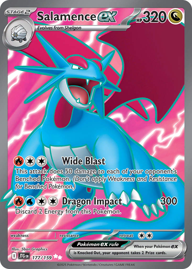 (#177/159) Salamence ex - Holo [Journey Together]