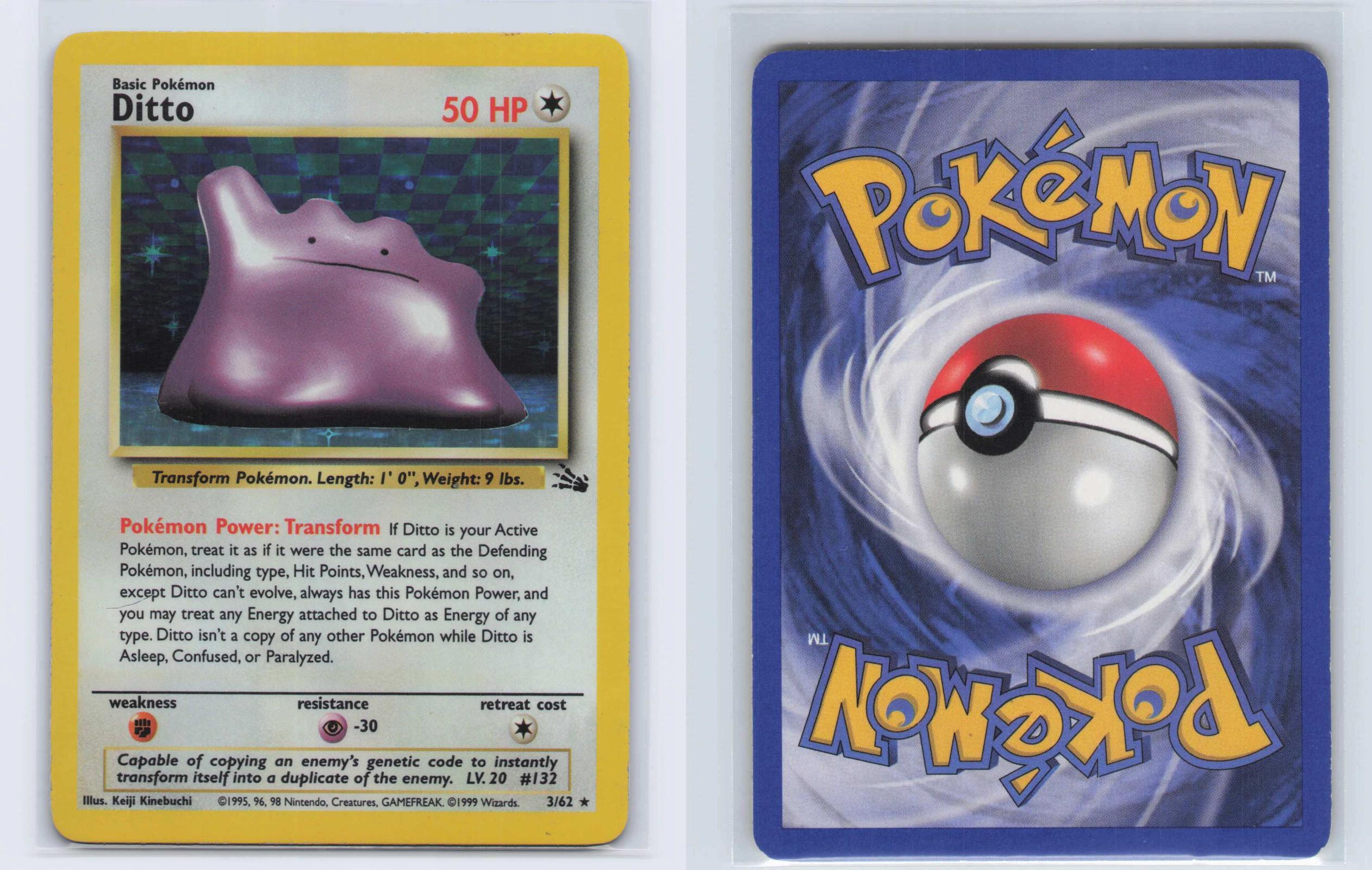 (#3/62) Ditto - Unlimited Holo [Fossil]