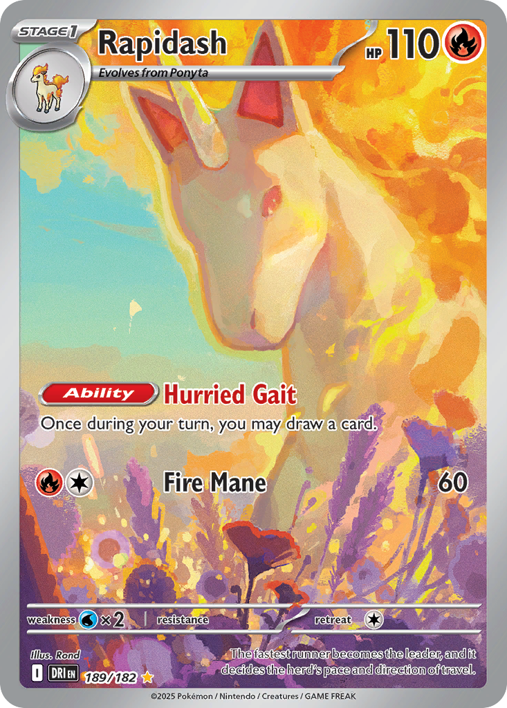 (#189/182) Rapidash - Holo [Destined Rivals]