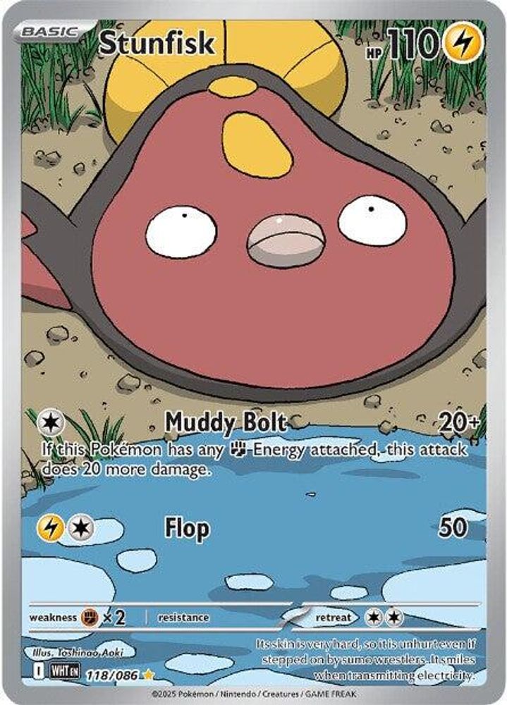 (#118/086) Stunfisk - Holo [White Flare]