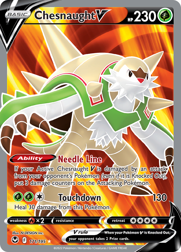 (#171/195) Chesnaught V - Holo [Silver Tempest]