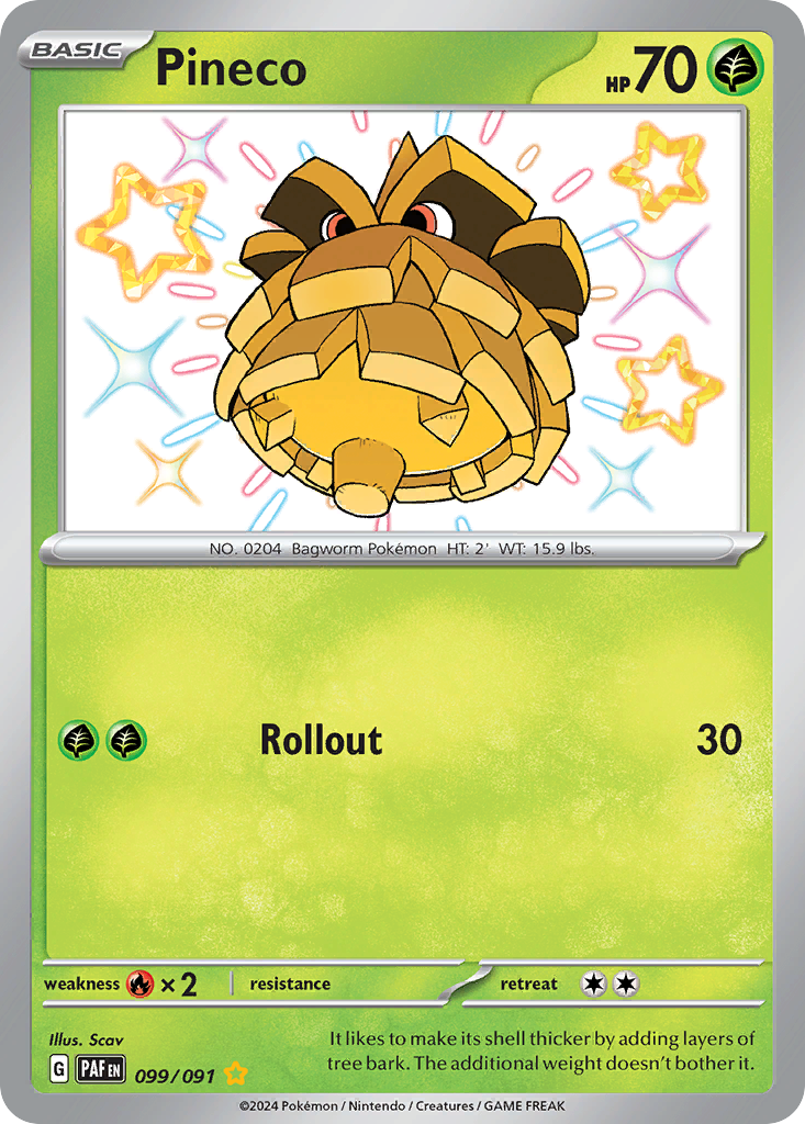 (#099/091) Pineco - Holo [Paldean Fates]