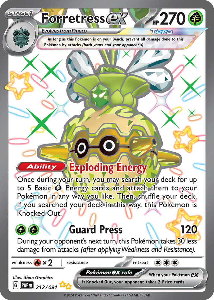 (#212/091) Forretress ex - Holo [Paldean Fates]