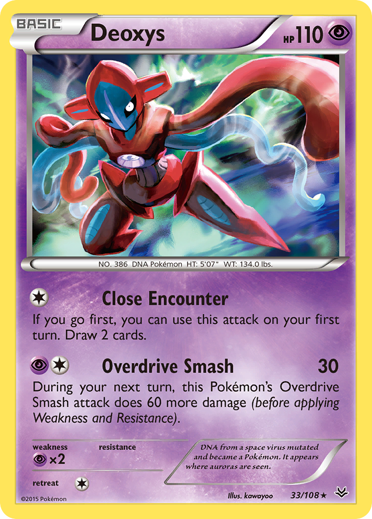 (#33/108) Deoxys - Holo [Roaring Skies]