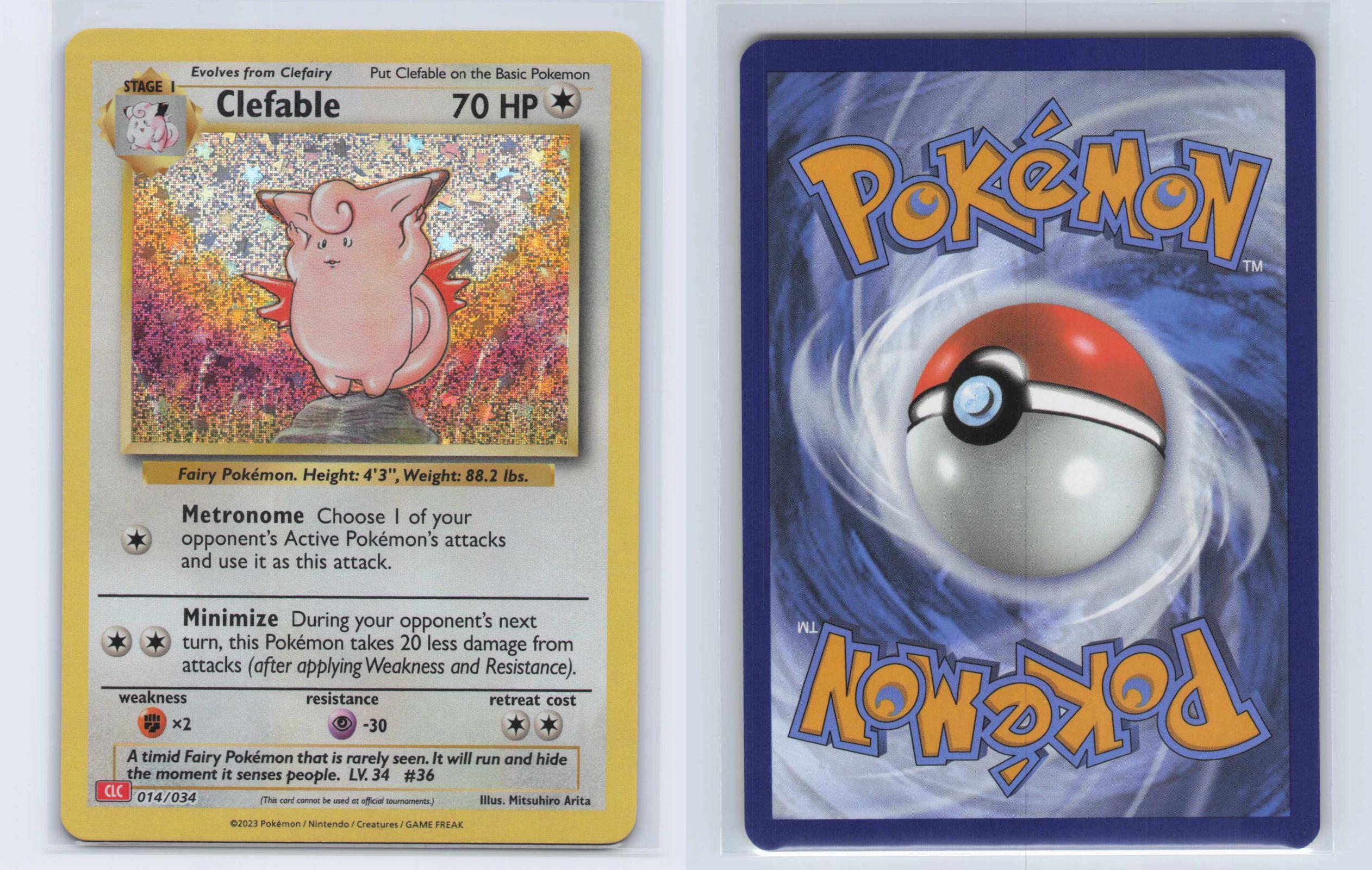 (#014/034) Clefable - Holo [Trading Card Game Classic]