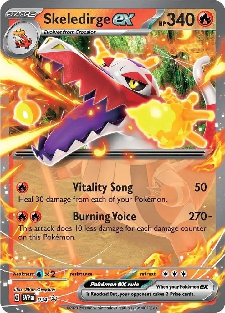 (#034) Skeledirge ex - Holo [Scarlet & Violet Promo]