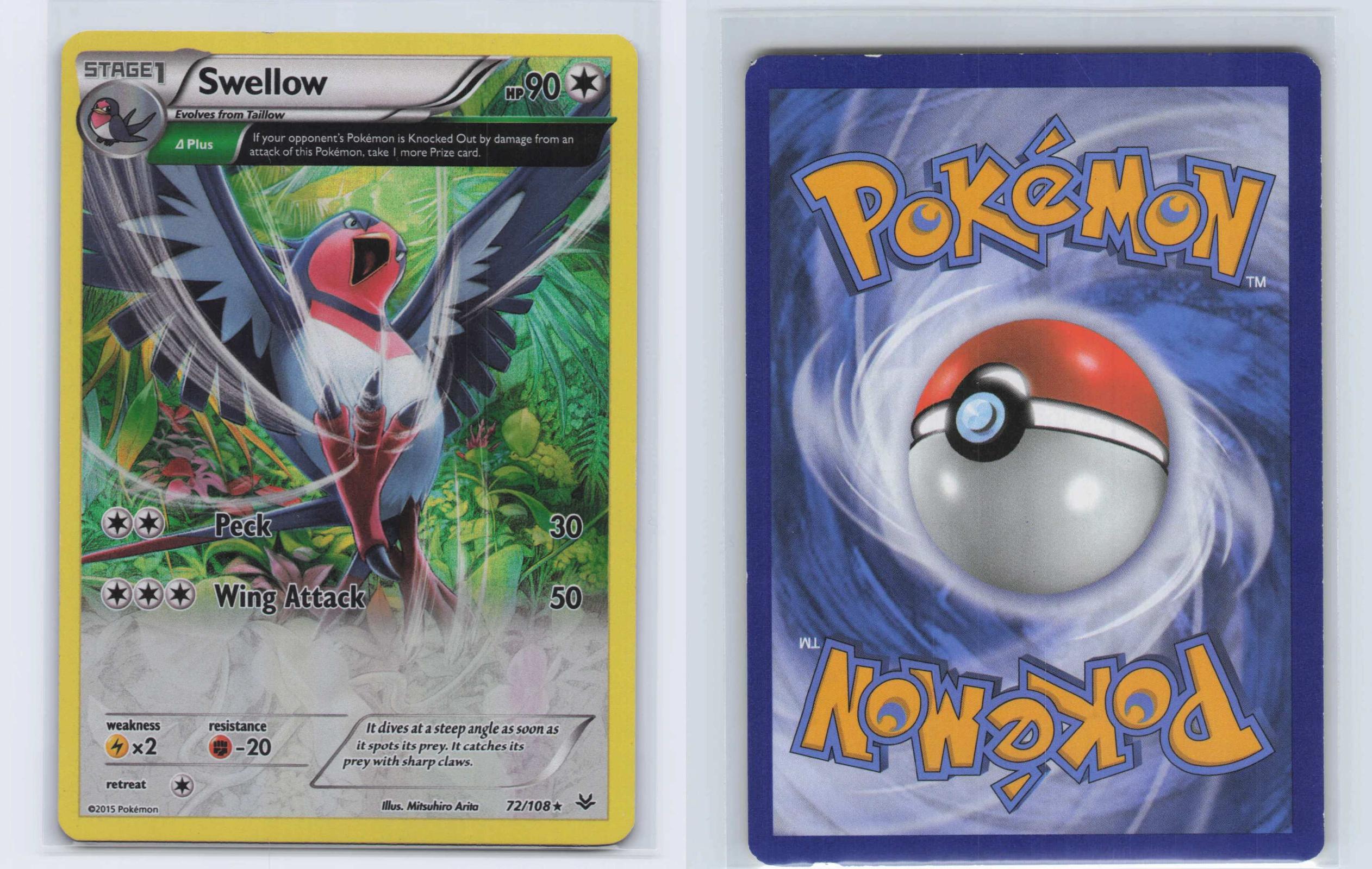 (#72/108) Swellow - Holo [Roaring Skies]