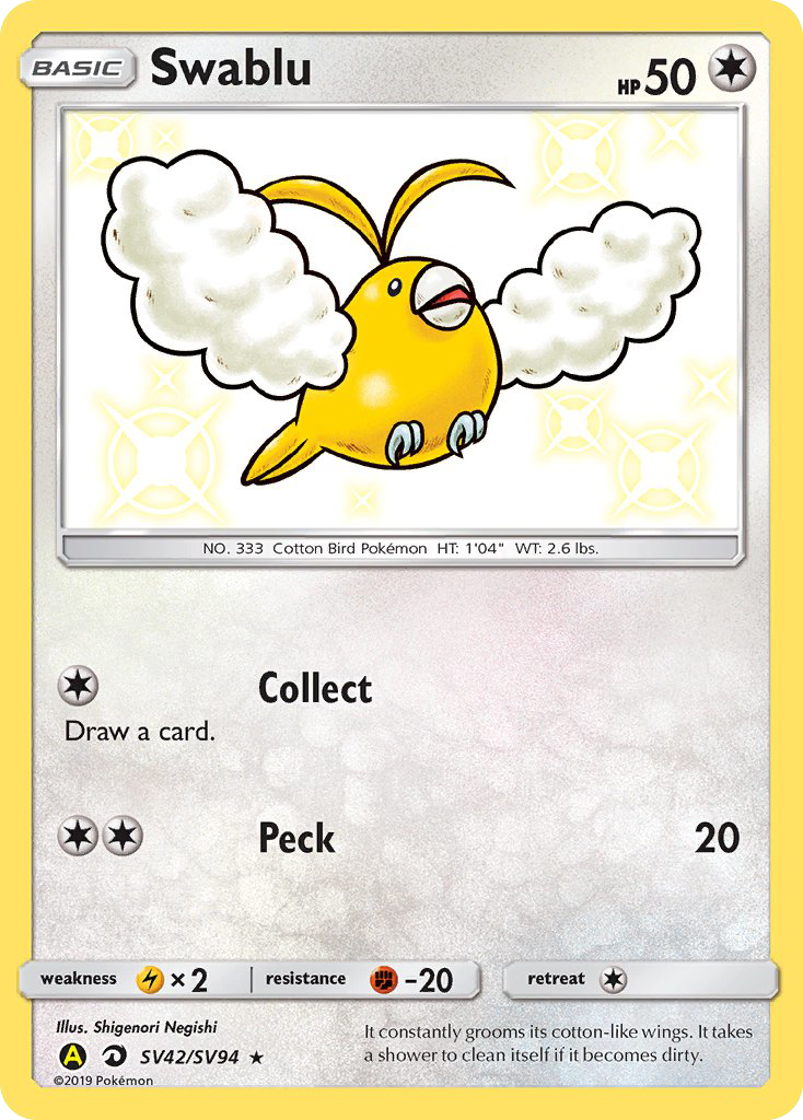 (#SV42/SV94) Swablu - Holo [Hidden Fates Shiny Vault]
