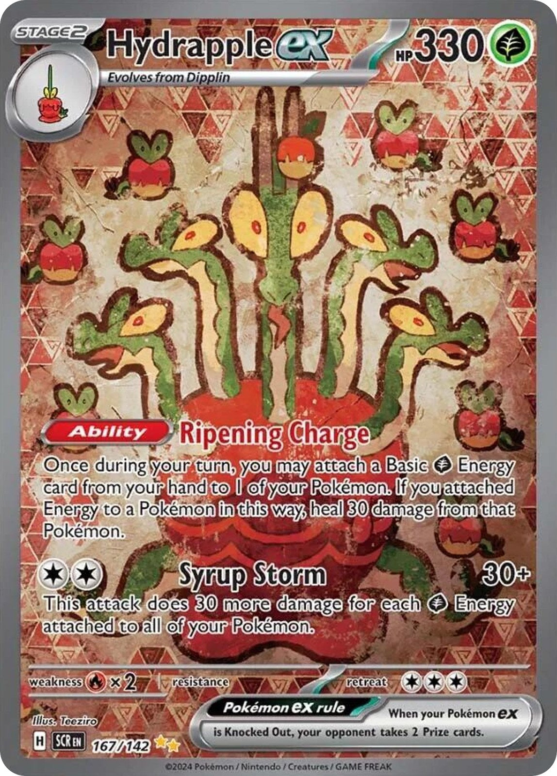 (#167/142) Hydrapple ex - Holo [Stellar Crown]