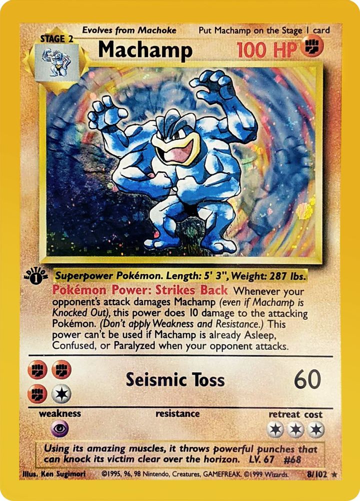 (#8/102) Machamp - 1st Edition Holo [Deck Exclusives]
