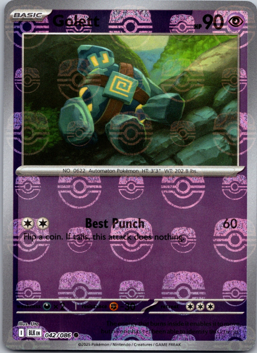 (#042/086) Golett (Master Ball Pattern) [SV: Black Bolt]