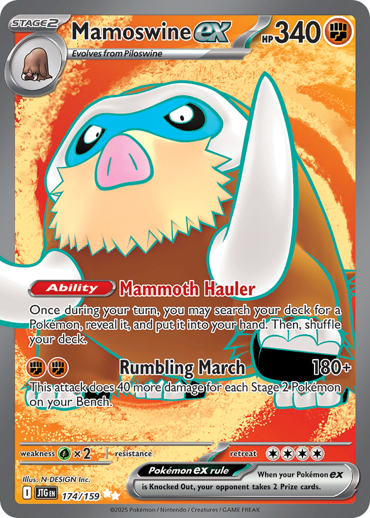(#174/159) Mamoswine ex - Holo [Journey Together]