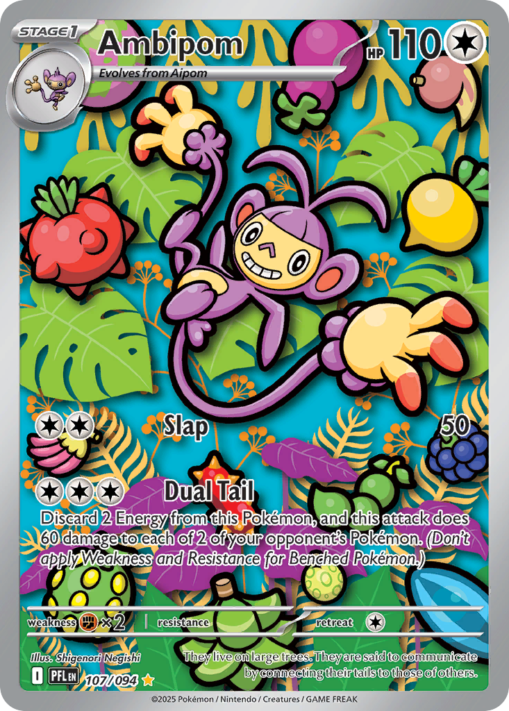 (#107/094) Ambipom - Holo [Phantasmal Flames]
