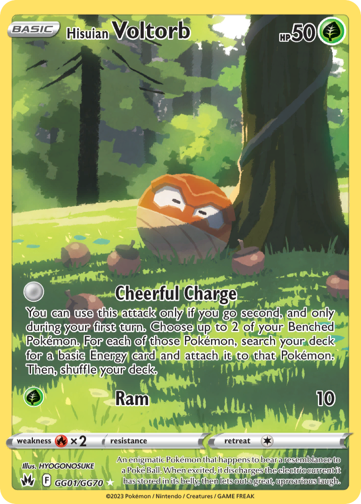 (#GG01/GG70) Hisuian Voltorb - Holo [Crown Zenith Galarian Gallery]