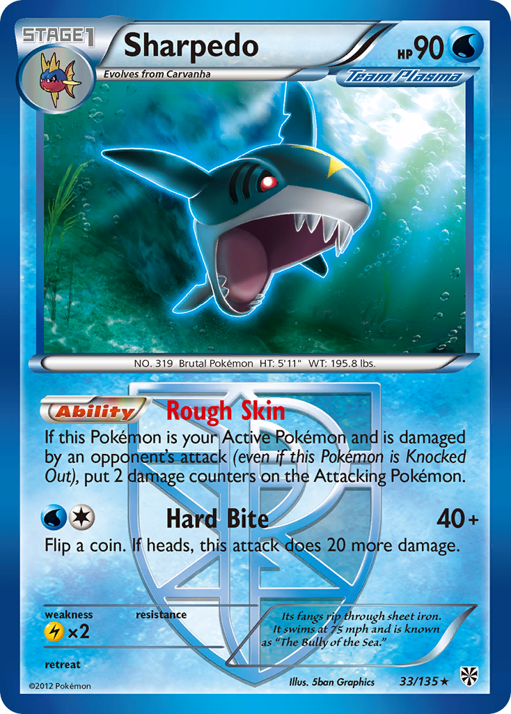 (#33/135) Sharpedo - Normal [Plasma Storm]