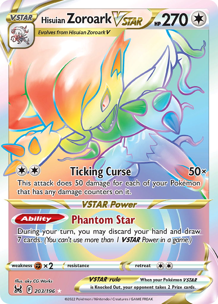 (#203/196) Hisuian Zoroark VSTAR - Holo [Lost Origin]
