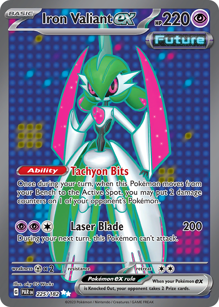 (#225/182) Iron Valiant ex - Holo [Paradox Rift]