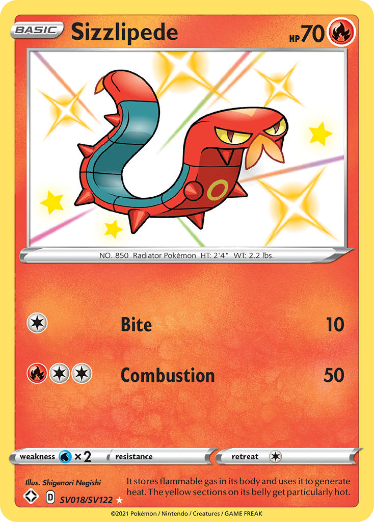 (#SV018/SV122) Sizzlipede - Holo [Shining Fates Shiny Vault]