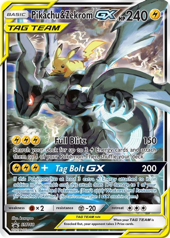 (#SM168) Pikachu & Zekrom GX - Holo [Sun & Moon Promo]