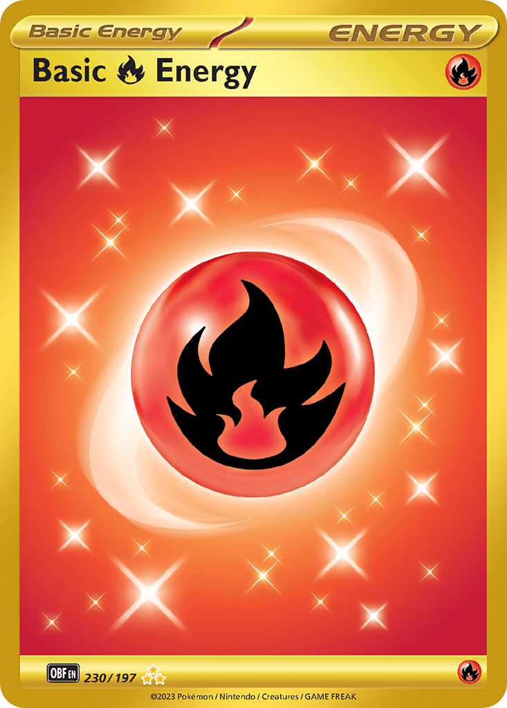 (#230/197) Basic Fire Energy - Holo [Obsidian Flames]