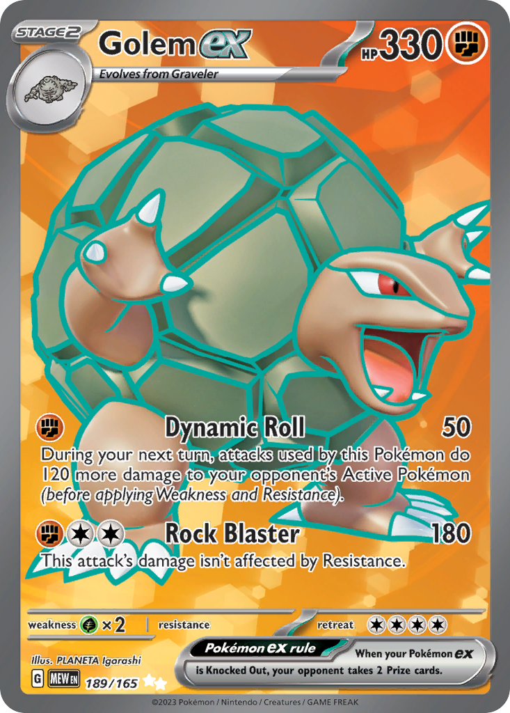 (#189/165) Golem ex - Holo [151]