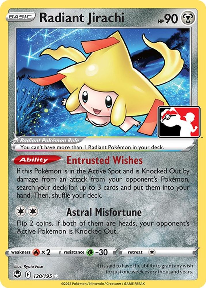 (#120/195) Radiant Jirachi - Holo [Prize Pack Series Cards]