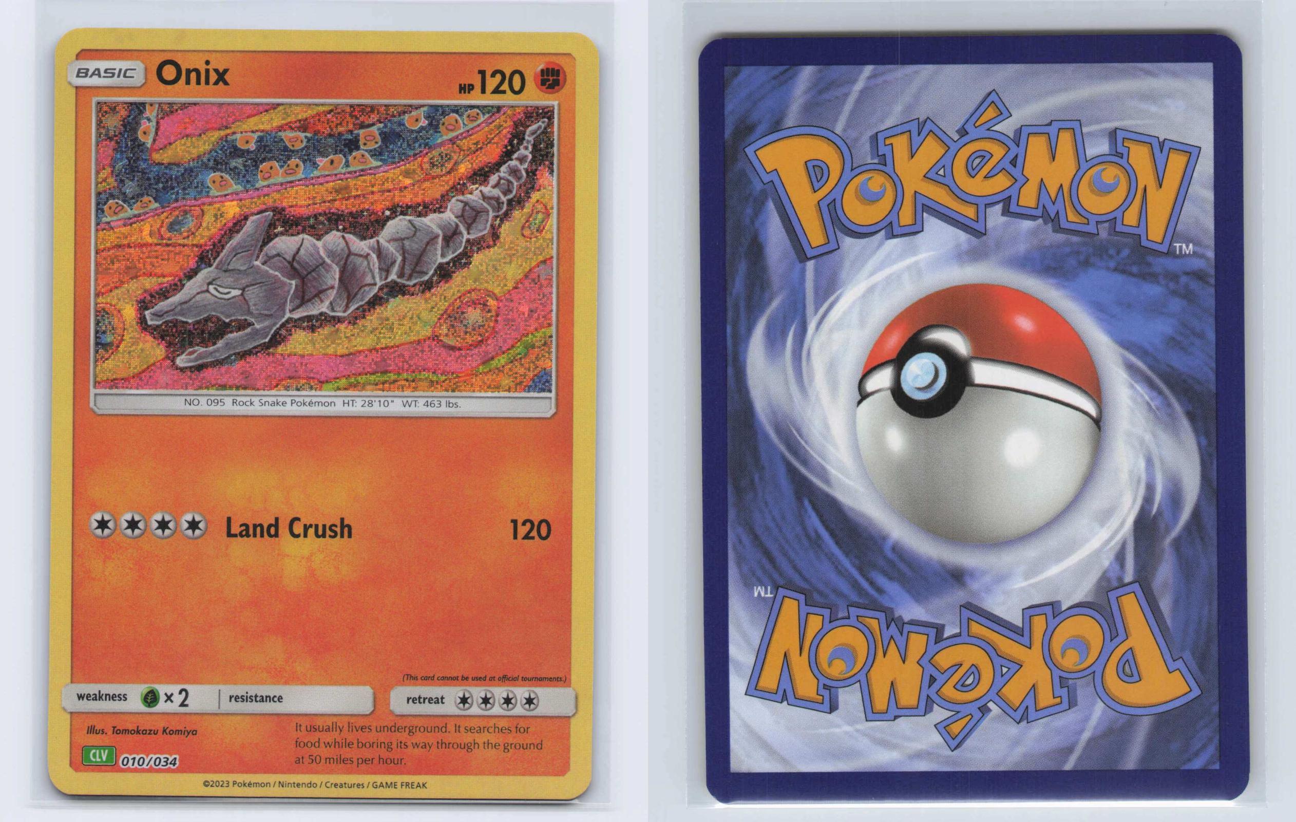 (#010/034) Onix - Holo [Trading Card Game Classic]