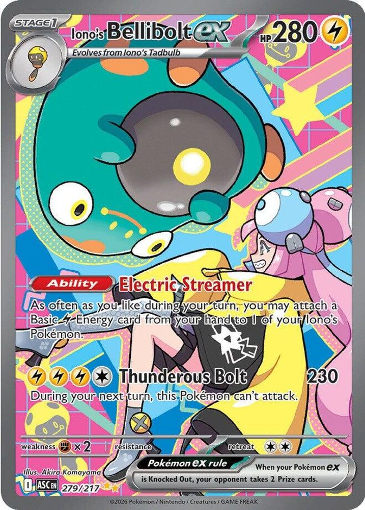 (#279/217) Iono's Bellibolt ex - Holo [Ascended Heroes]