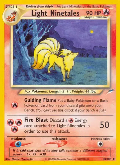 (#50/105) Light Ninetales - Unlimited [Neo Destiny]
