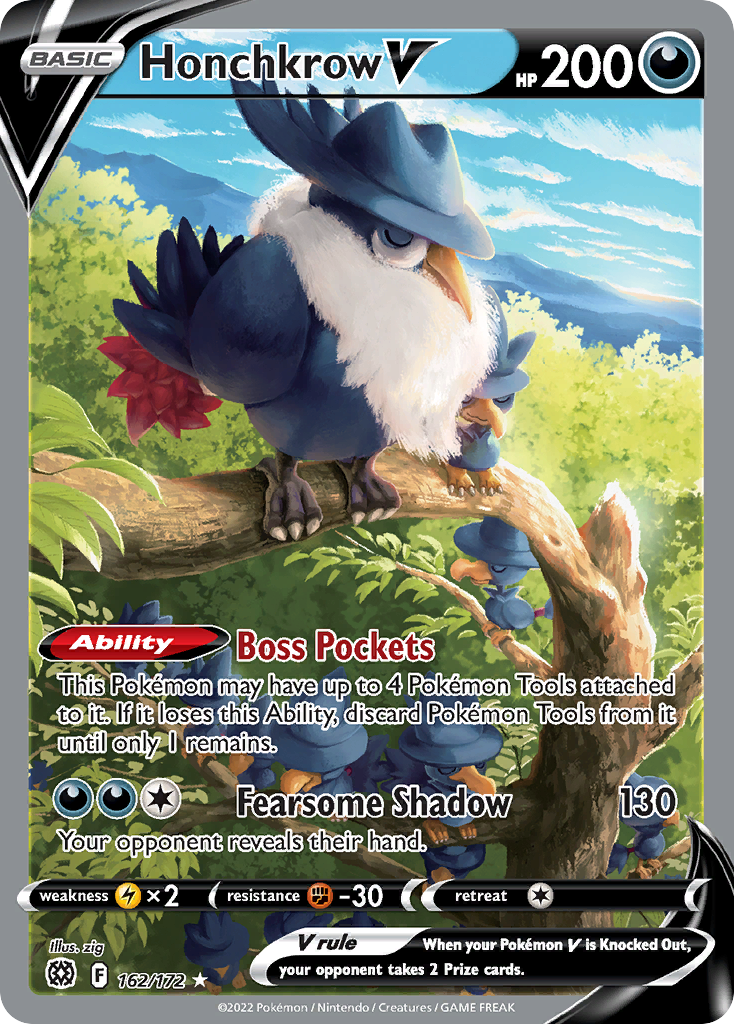 (#162/172) Honchkrow V - Holo [Brilliant Stars]