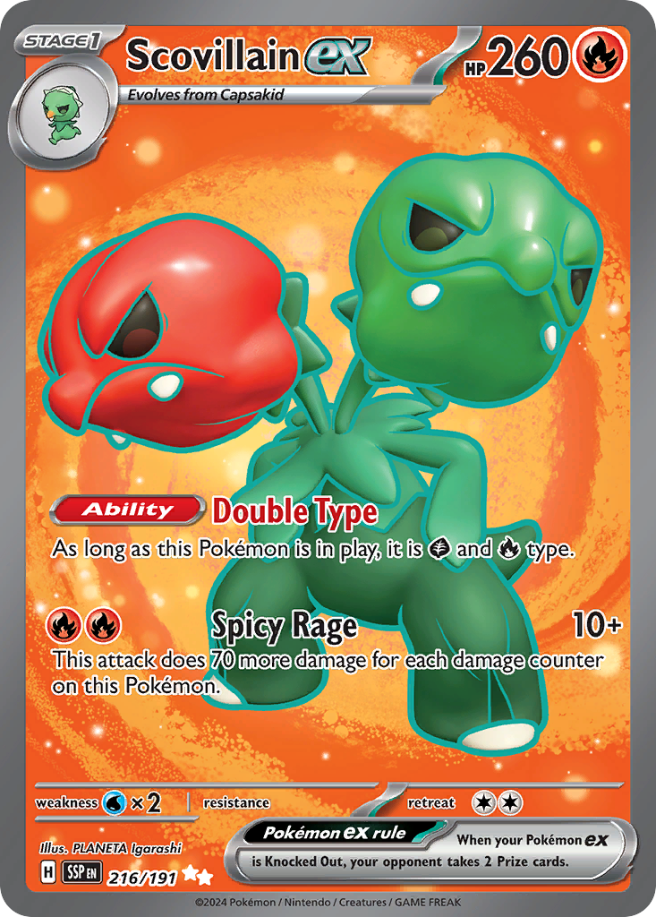 (#216/191) Scovillain ex - Holo [Surging Sparks]