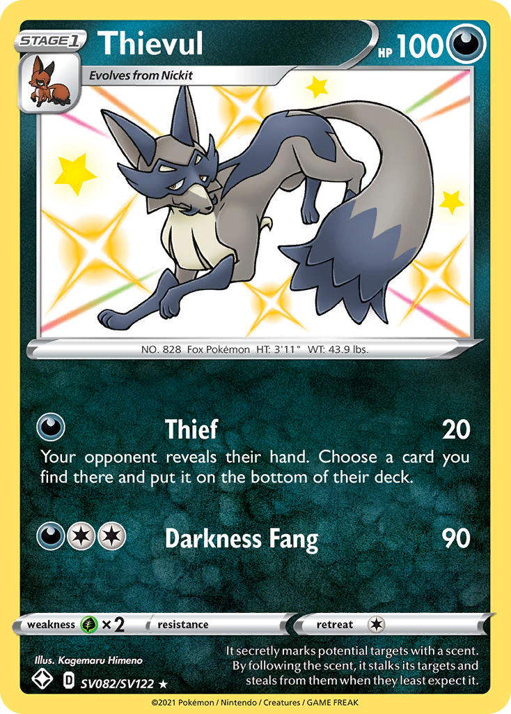 (#SV082/SV122) Thievul - Holo [Shining Fates Shiny Vault]