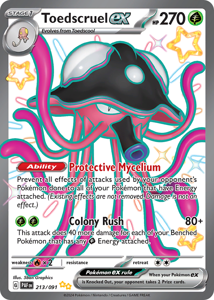 (#213/091) Toedscruel ex - Holo [Paldean Fates]